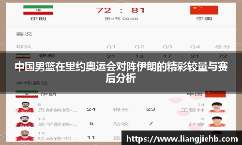中国男篮在里约奥运会对阵伊朗的精彩较量与赛后分析